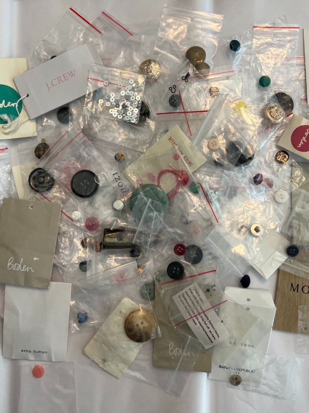 Large Mixed Lot of Assorted Replacement Buttons Sewing Crafts - 100 Count